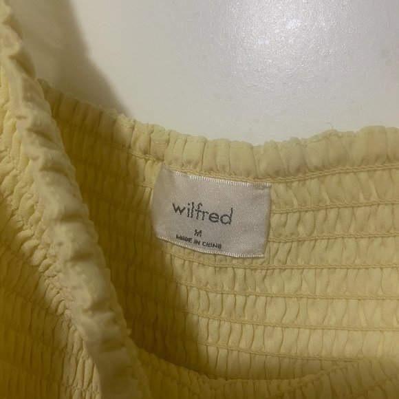 Aritzia Wilfred Saga Blouse Butter Yellow Size Medium/M - Picture 2 of 3